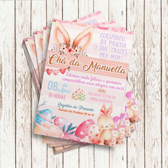 Convite Impresso - Chá de Bebê Páscoa
