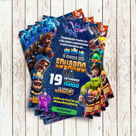 Convite Impresso - Clash Royale