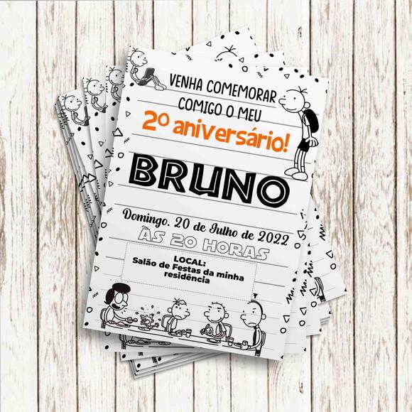 Convite Impresso - Diário de Um Banana