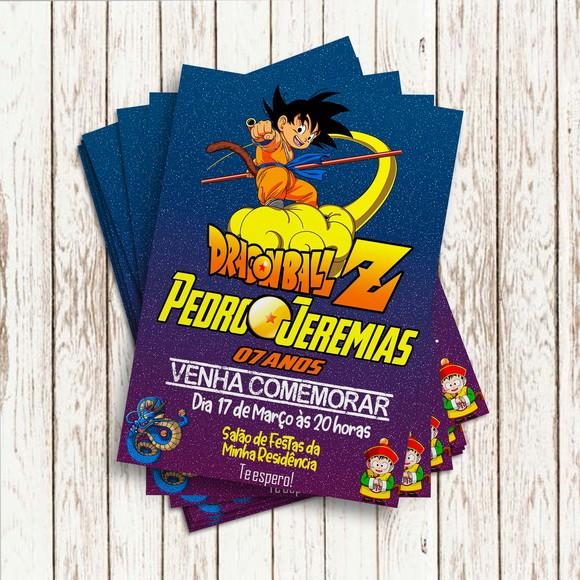 Convite Impresso - Dragon Ball