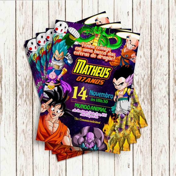 Convite Impresso - Dragon Ball 04
