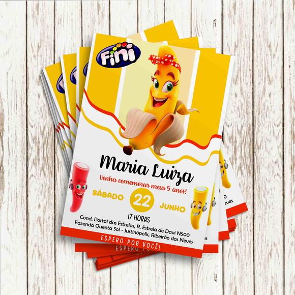 Convite Impresso - Fini Bananinha
