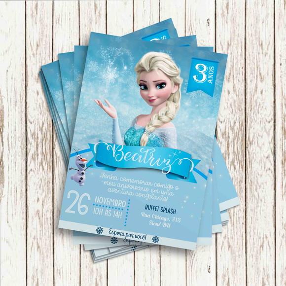 Convite Impresso - Frozen 02