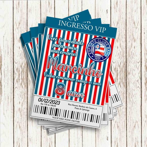 Convite Impresso - Futebol Bahia Fc 02