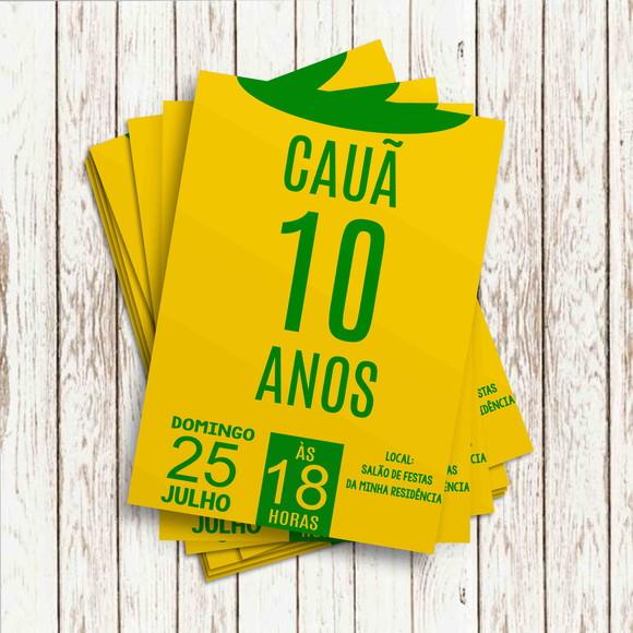 Convite Impresso - Futebol Brasil