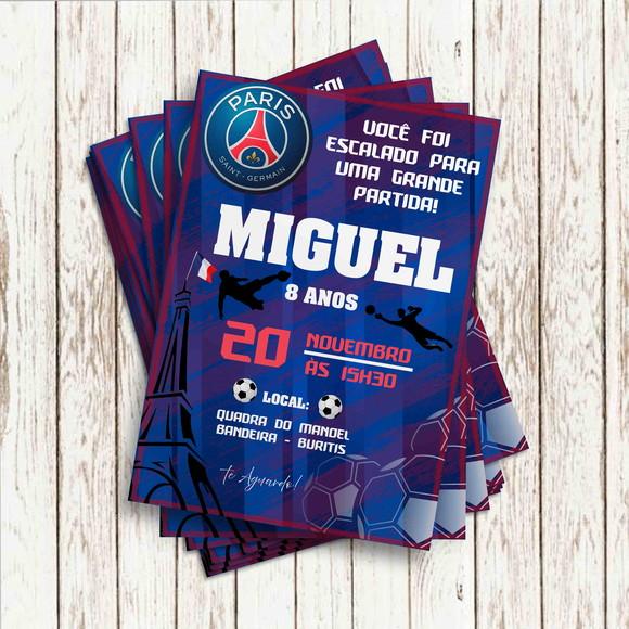Convite Impresso - Futebol Psg