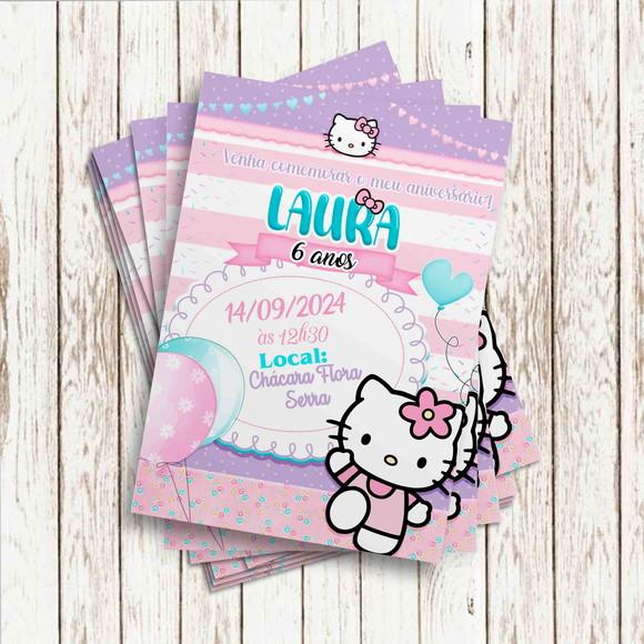 Convite Impresso - Hello Kitty Candy
