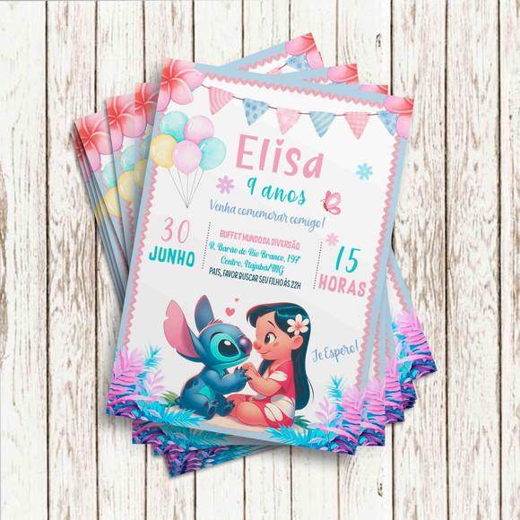 Convite Impresso - Lilo e Stitch