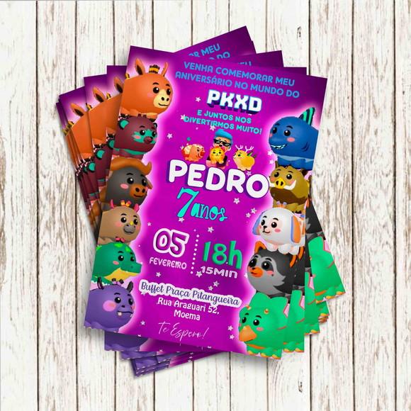 Convite Impresso - Pkxd Pets