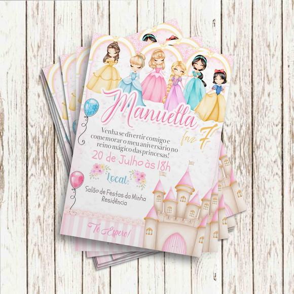 Convite Impresso - Princesas Disney 02