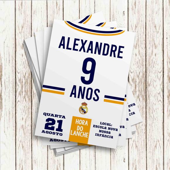 Convite Impresso - Real Madrid
