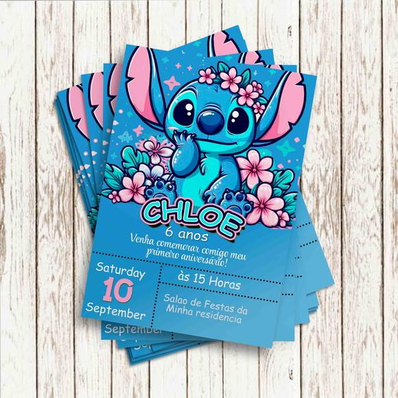 Convite Impresso - Stitch 05