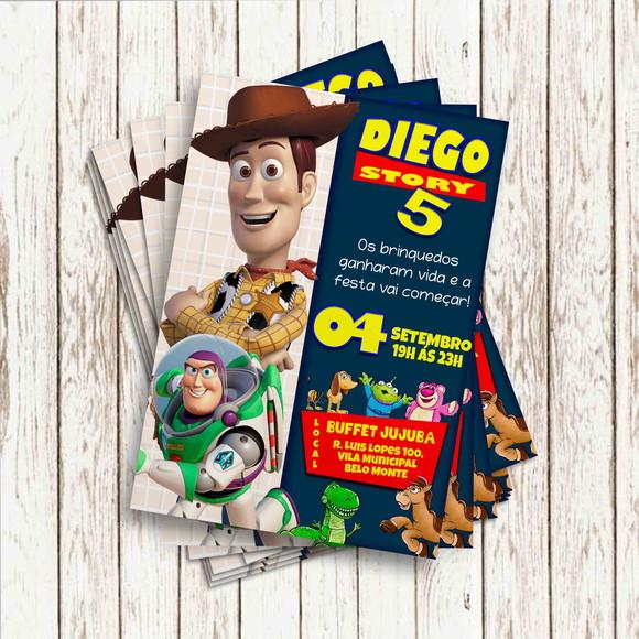 Convite Impresso - Toy Story