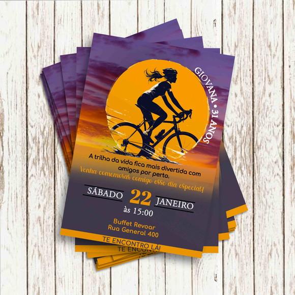 Convite Impresso (10x15) - Ciclista