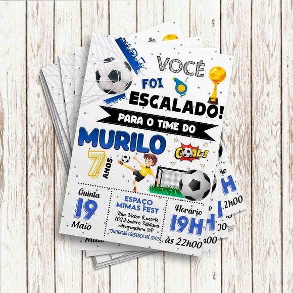 Convite Impresso (10x15) - Futebol