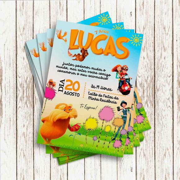 Convite Impresso (10x15) - Lorax