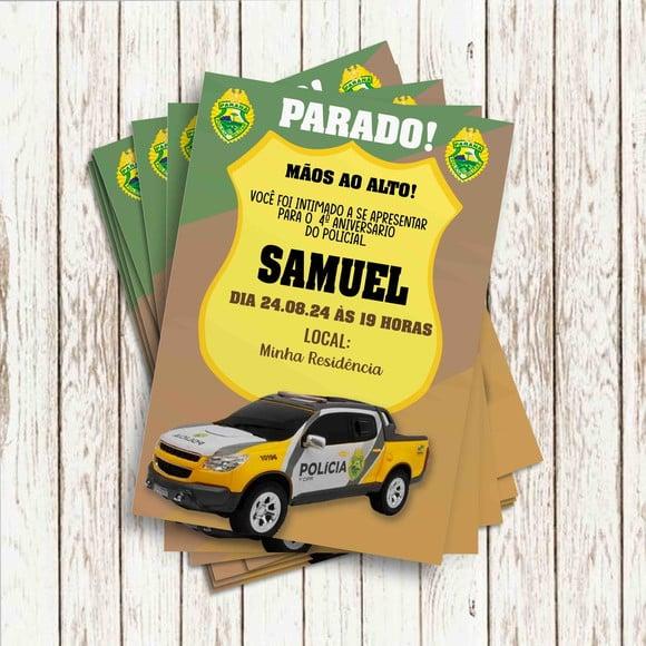 Convite Impresso (10x15) - Policia Militar Parana
