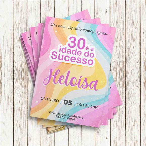 Convite Impresso (10x15) - sem Tema / Idade do Sucesso