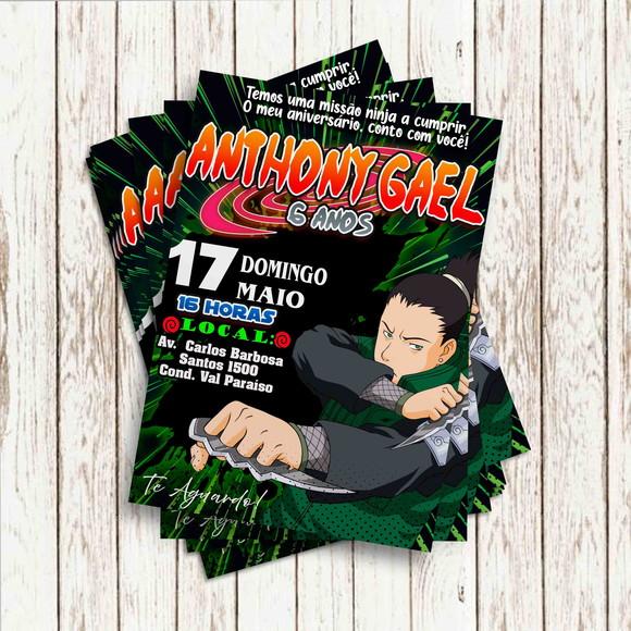 Convite Impresso (10x15) - Shikamaru