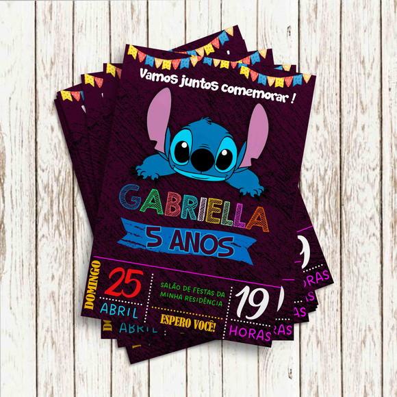 Convite Impresso (10x15) - Stitch 02