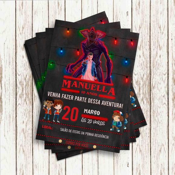 Convite Impresso (10x15) - Stranger Things