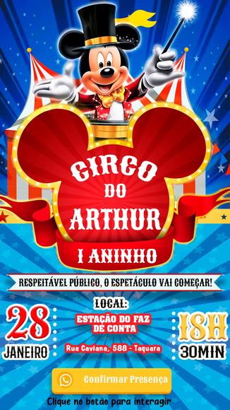Convite Interativo - Circo do Mickey