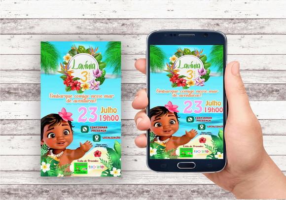 Convite Interativo - Moana Baby