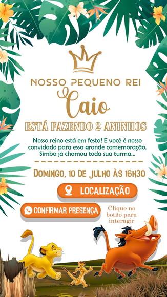 Convite Interativo - O Rei Leão
