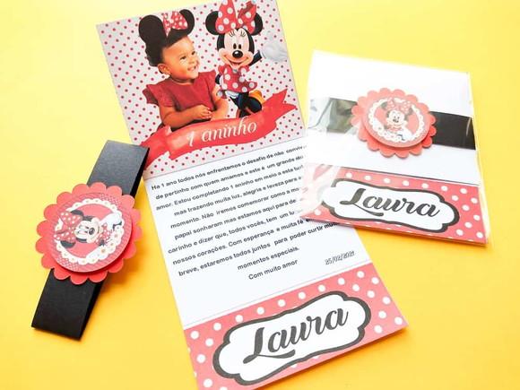 Convite Minnie Vermelha