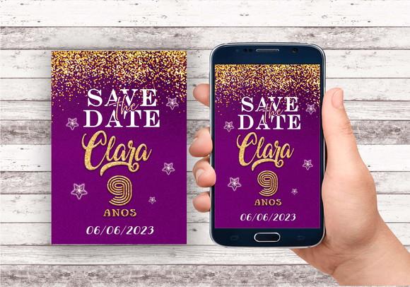 Convite Save The Date - Euphoria Gold