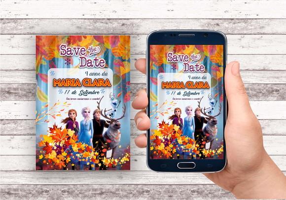 Convite Save The Date - Frozen 2