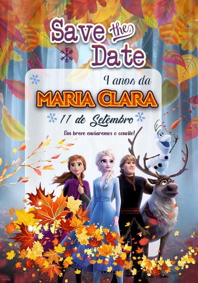 Convite Save The Date - Frozen 2