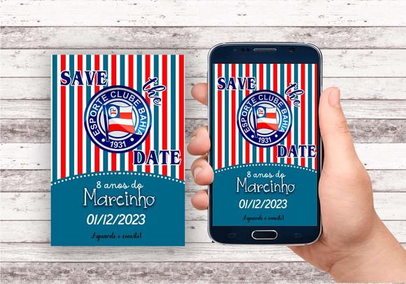 Convite Save The Date - Futebol Bahia