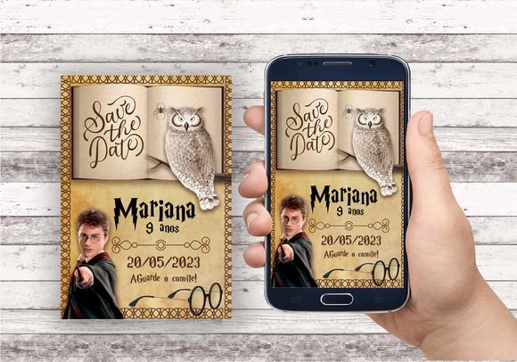 Convite Save The Date - Harry Potter 02