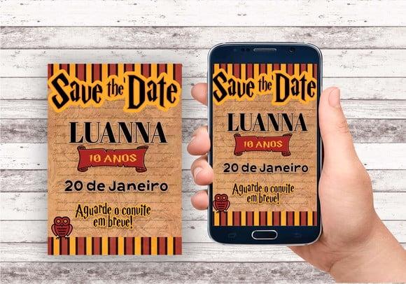 Convite Save The Date - Harry Potter 03