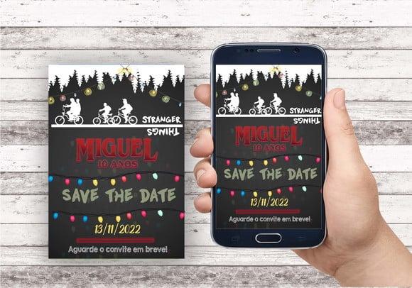 Convite Save The Date - Stranger Things