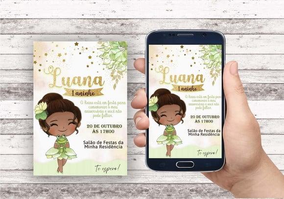 Convite Virtual - a Princesa e o Sapo