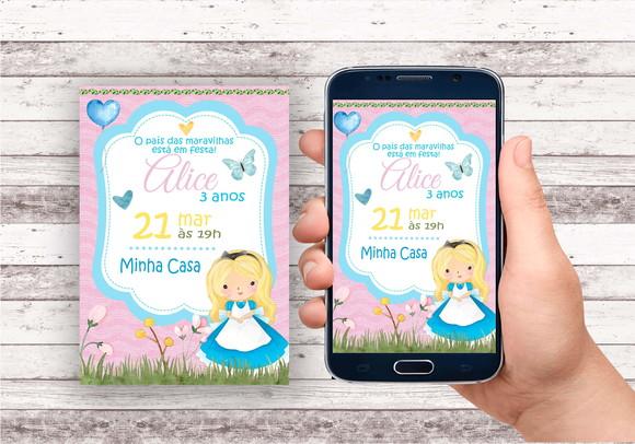 Convite Virtual - Alice no País das Maravilhas