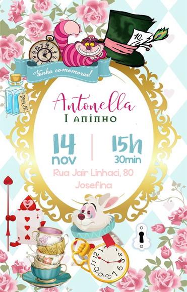 Convite Virtual - Alice no País das Maravilhas