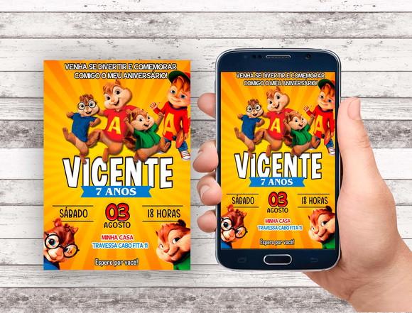 Convite Virtual - Alvin e os Esquilos