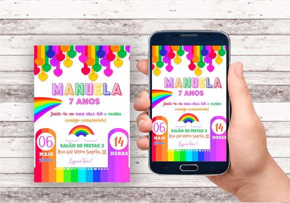 Convite Virtual - Arco Iris
