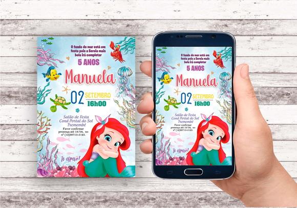 Convite Virtual - Ariel Cute