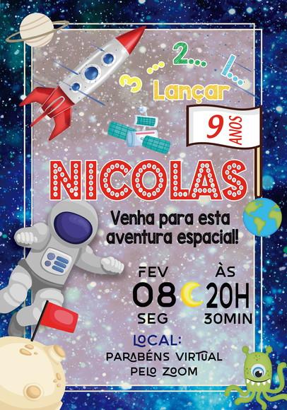 Convite virtual - Astronauta