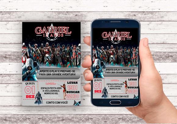 Convite Virtual - Assassins Creed