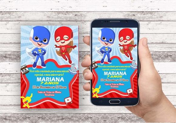 Convite Virtual - Aventureiros Luccas e Gi