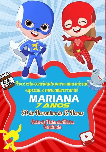 Convite Virtual - Aventureiros Luccas e Gi