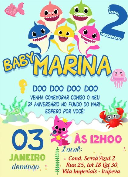 Convite Virtual - Baby Shark 02