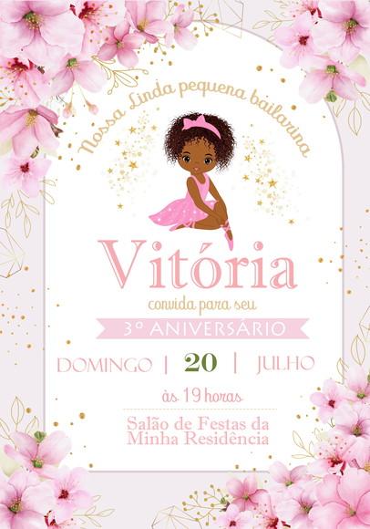 Convite Virtual - Bailarina Negra