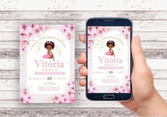Convite Virtual - Bailarina Negra