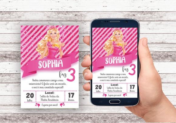 Convite Virtual - Barbie